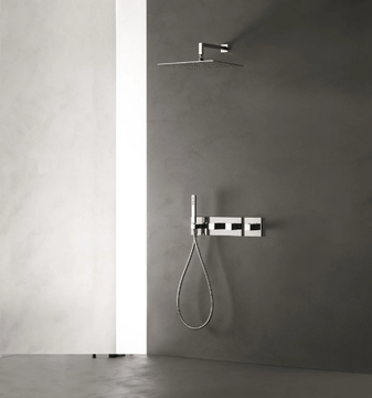 CRIPD006 - Ceiling mounted square overhead shower with anti-lime system by CRISTINA Rubinetterie - view 3
